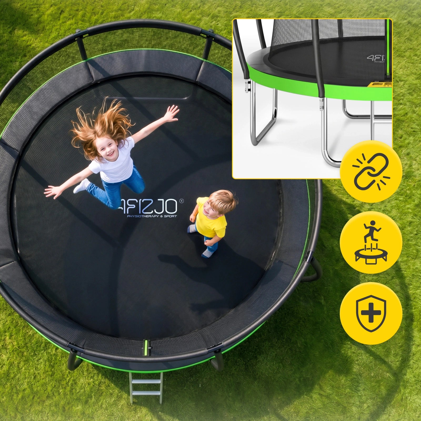 Trampolina ogrodowa dla dzieci PRO 374 cm 12FT