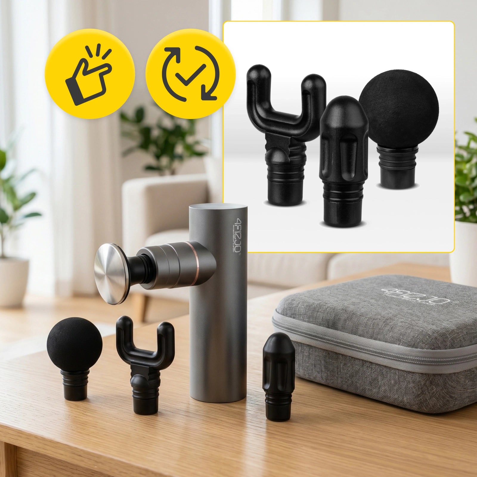 Pistolet do masażu MASSAGE GUN Heat & Go - masażer pleców, karku i mięśni