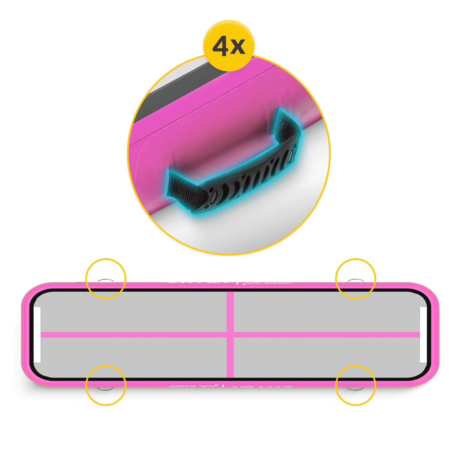 Ścieżka akrobatyczna AIR MAT 4 x 1 x 0,15 m
