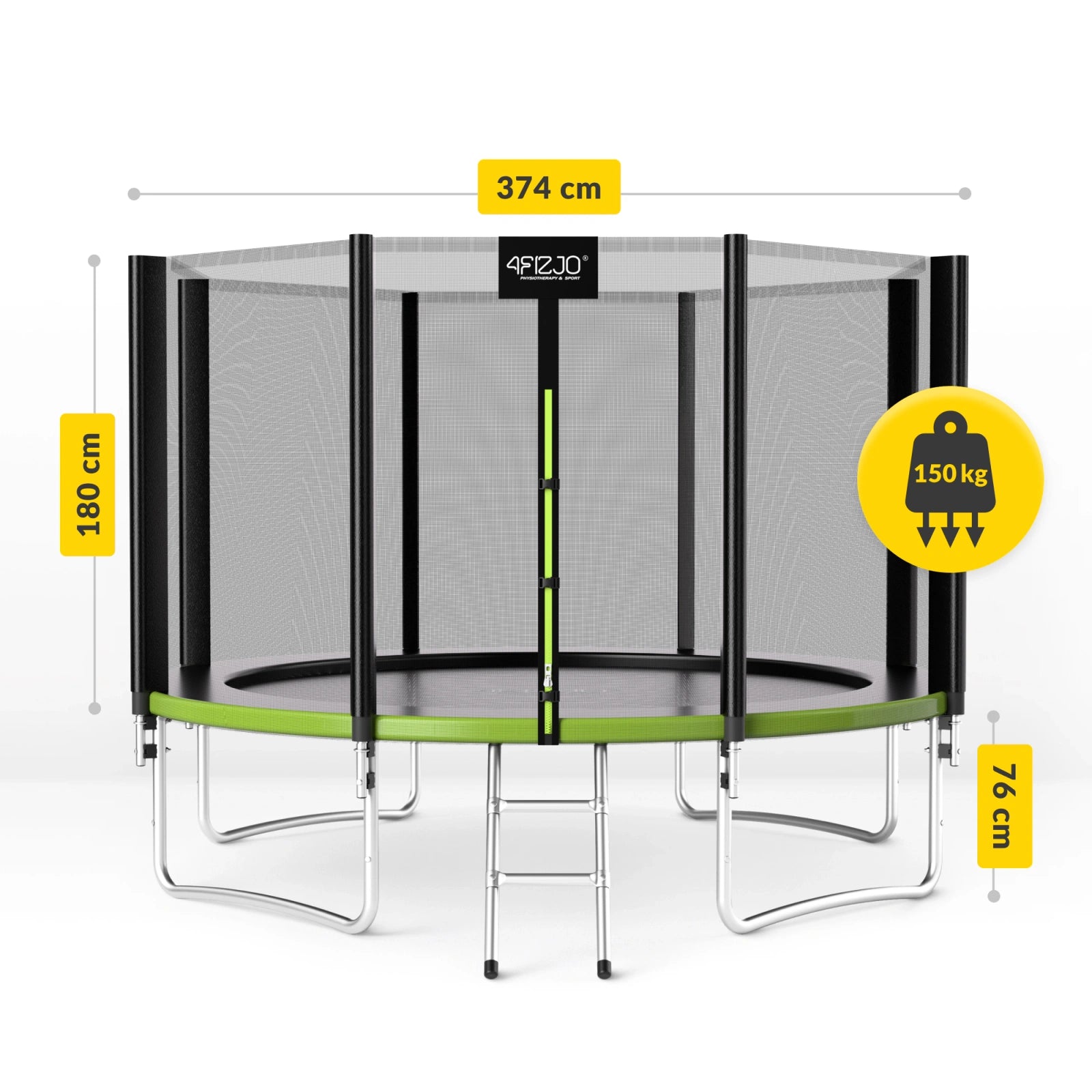 Trampolina ogrodowa dla dzieci CLASSIC 374 cm 12FT