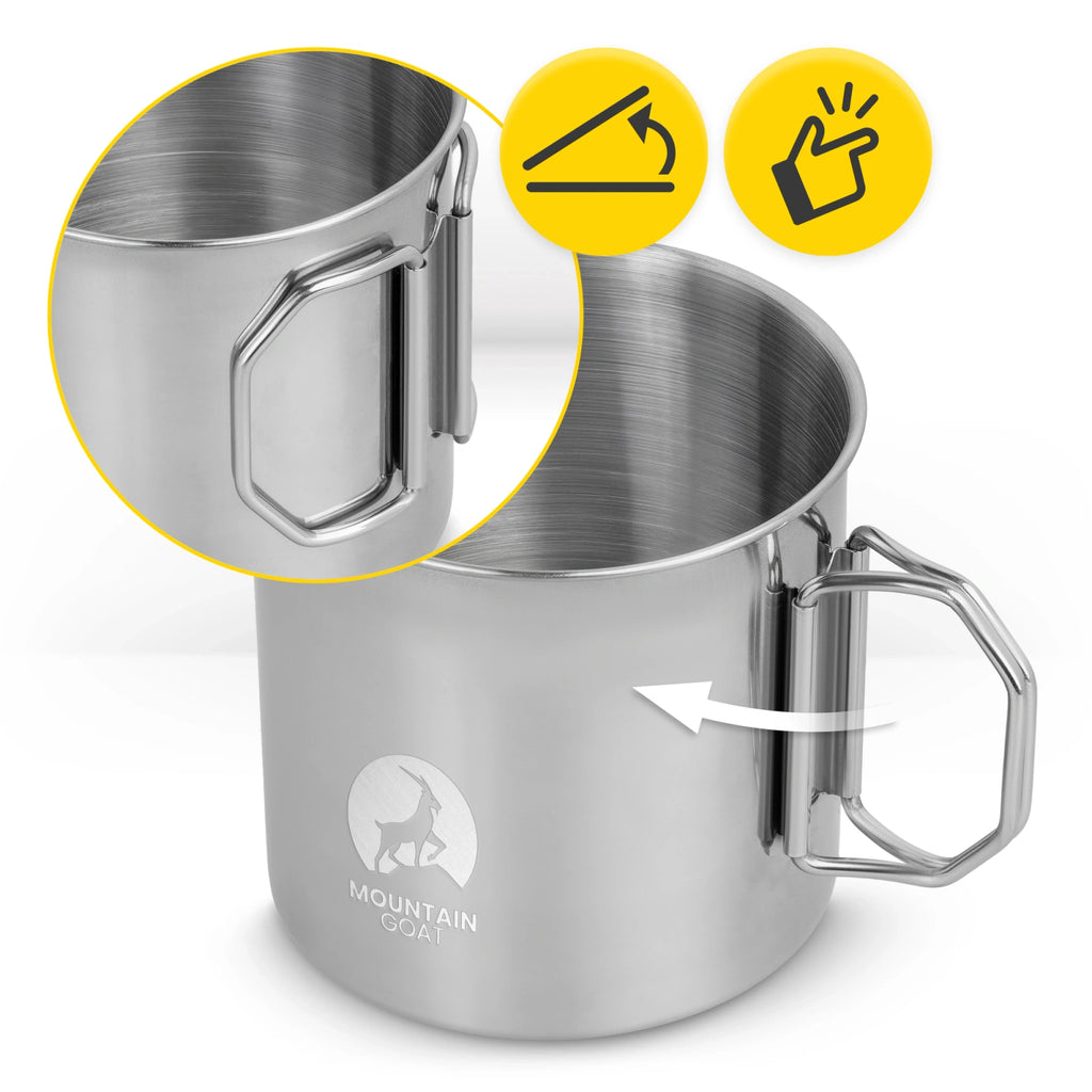 Stalowy kubek turystyczny  500 ml