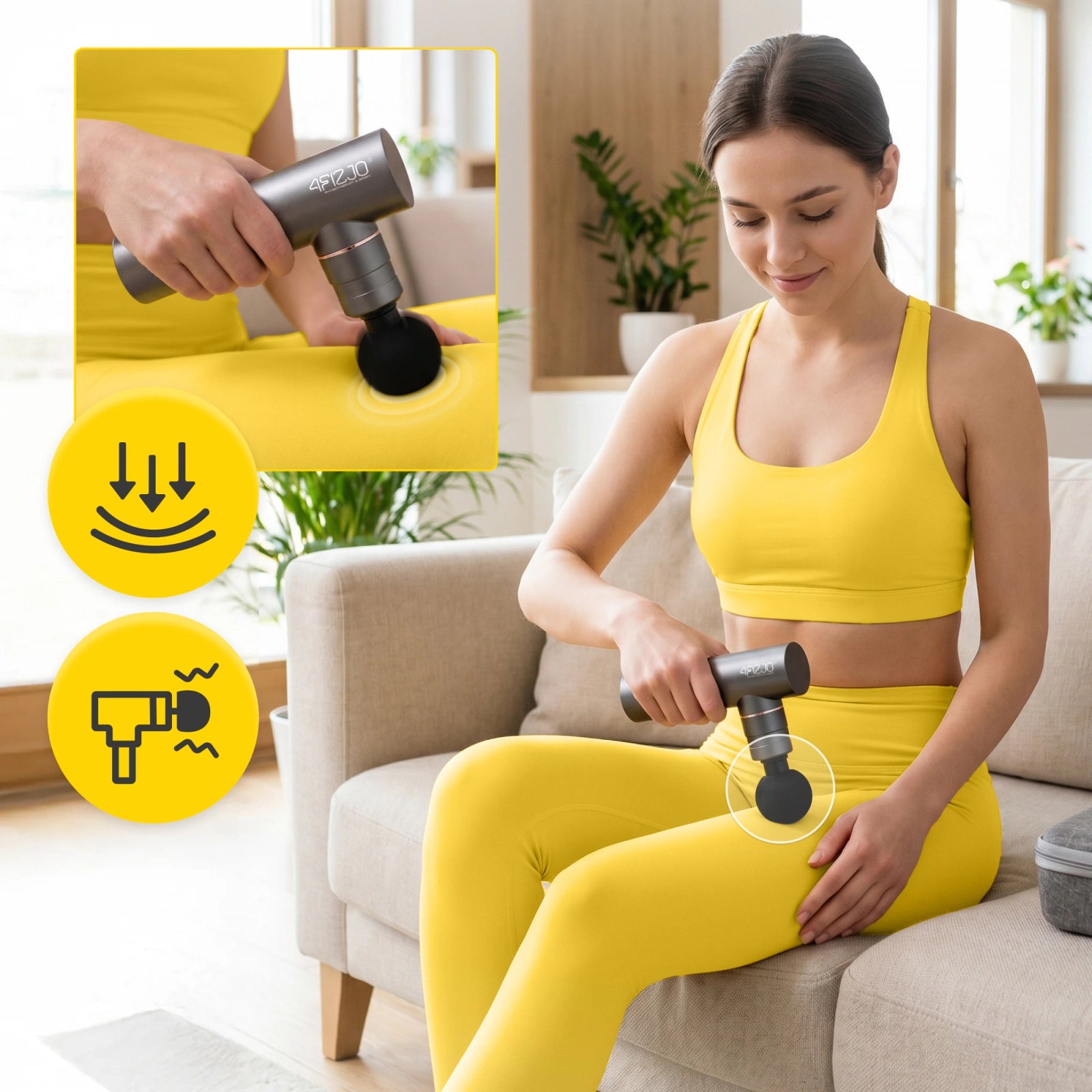 Pistolet do masażu MASSAGE GUN Heat & Go - masażer pleców, karku i mięśni