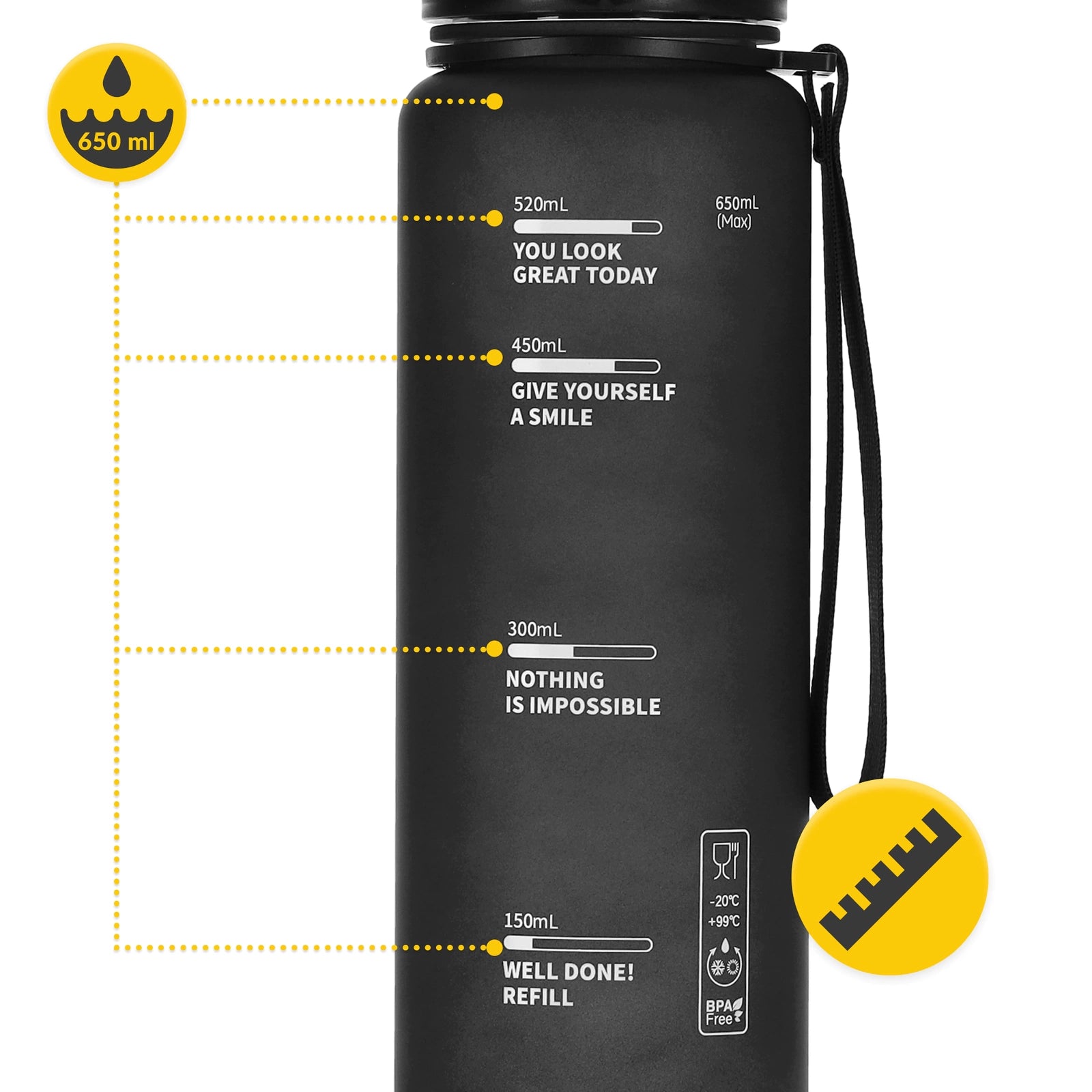 Butelka sportowa na wodę 650 ml niebieska