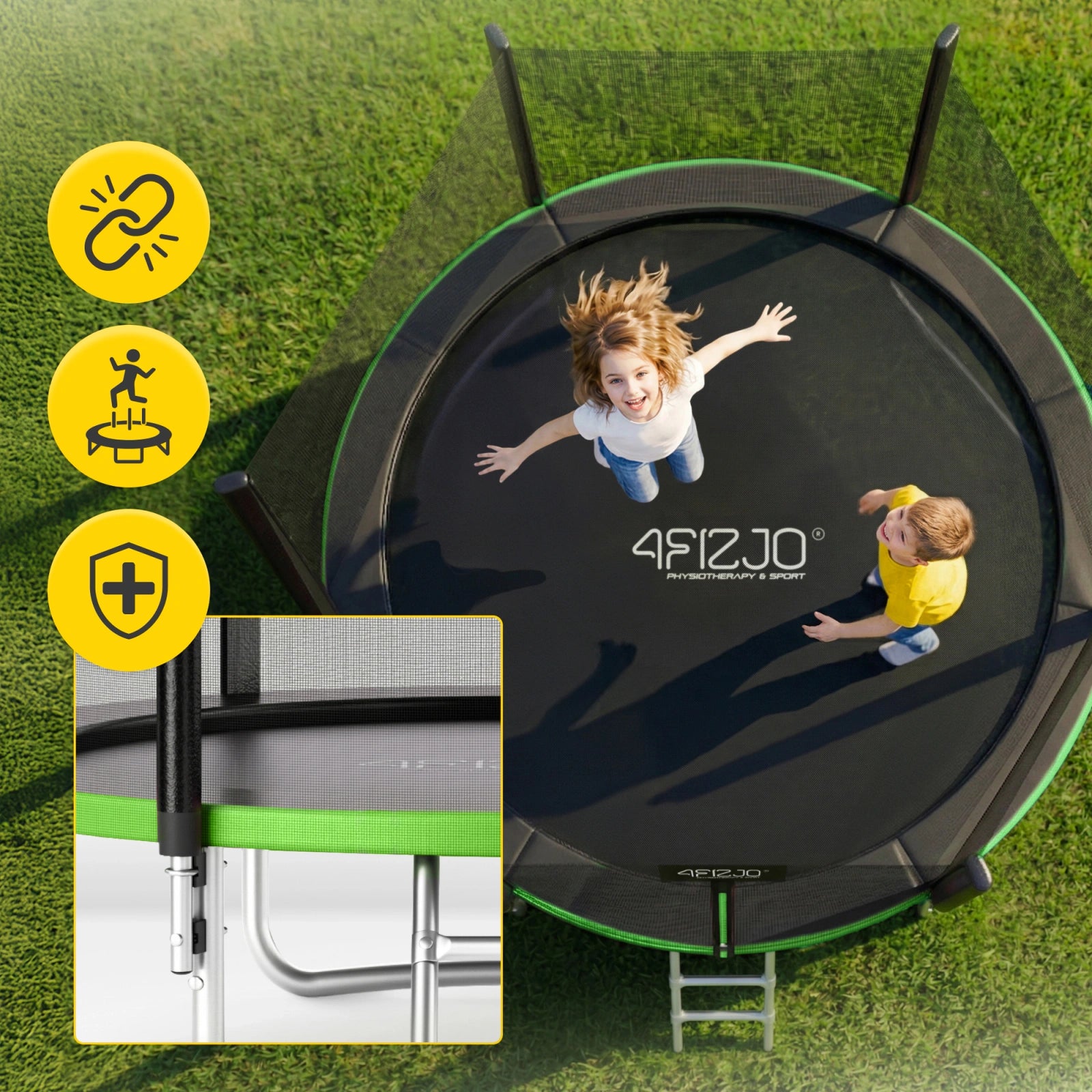 Trampolina ogrodowa dla dzieci CLASSIC 252cm 8FT