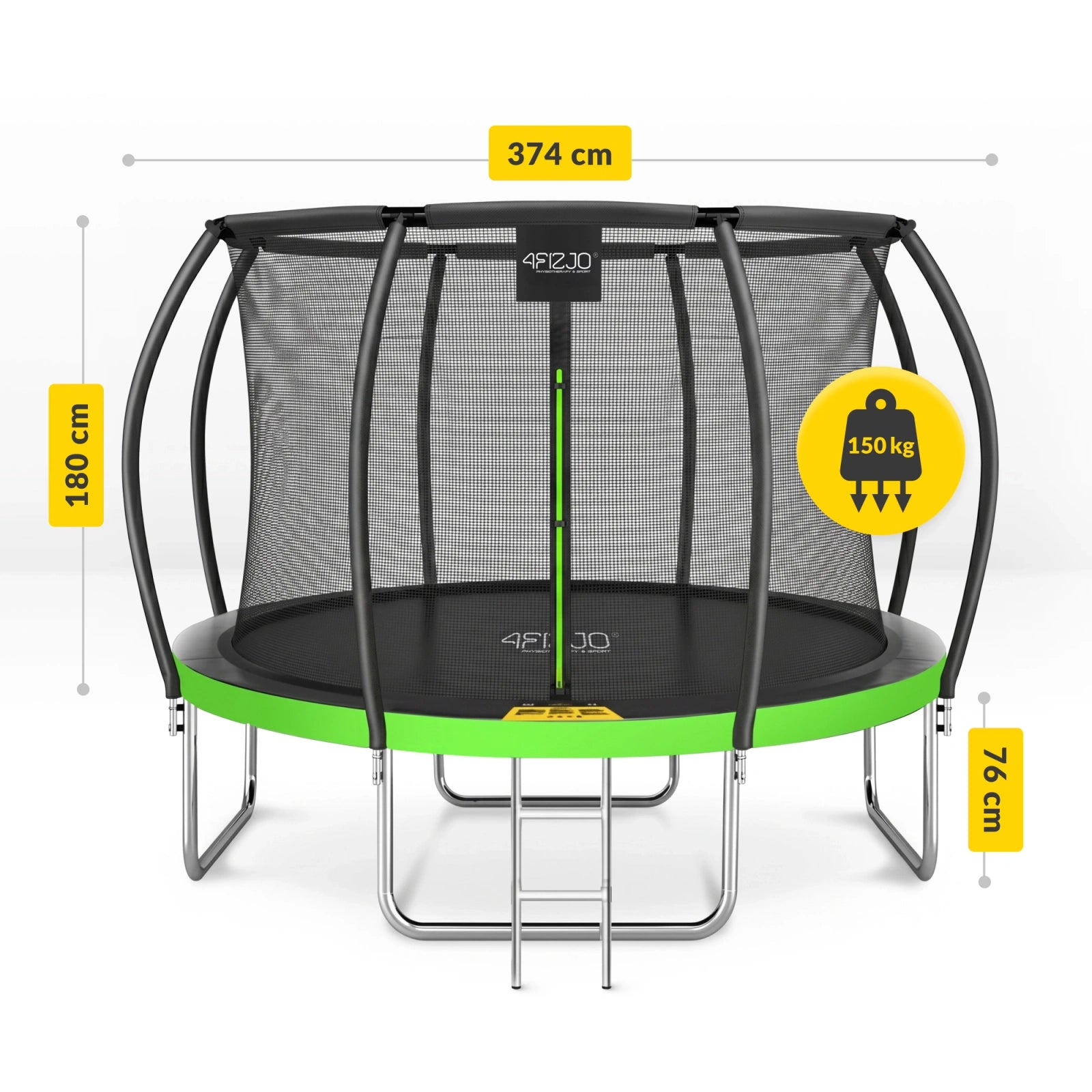 Trampolina ogrodowa dla dzieci PRO 374 cm 12FT