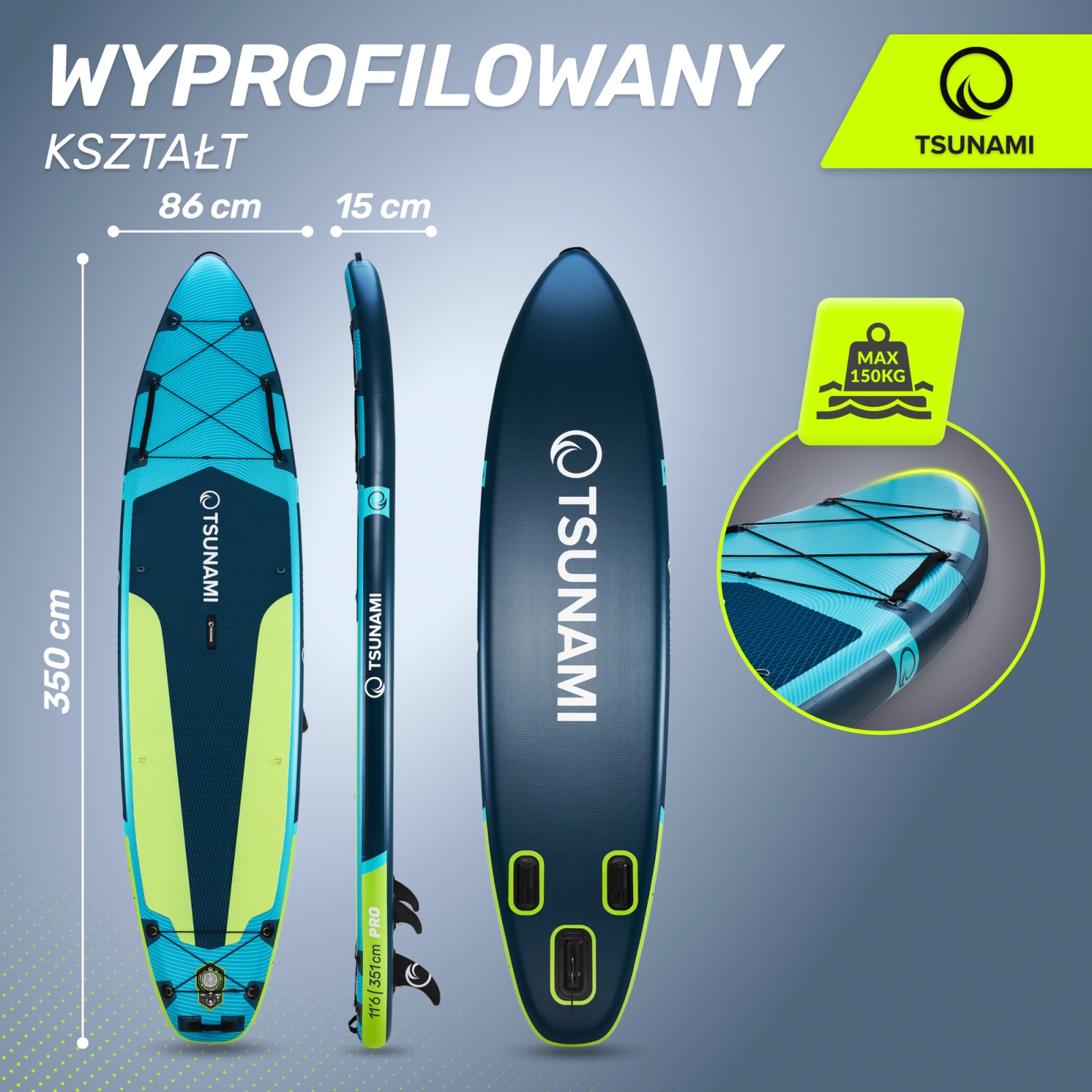 Deska SUP PRO  paddle board 350 cm T13