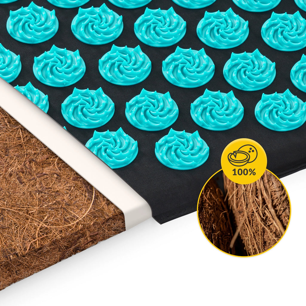 ECO Mata do akupresury z poduszką XL czarna