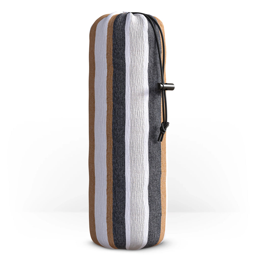 Hamak ogrodowy dwuosobowy z drążkiem 260x150 cm czerwono-żółty