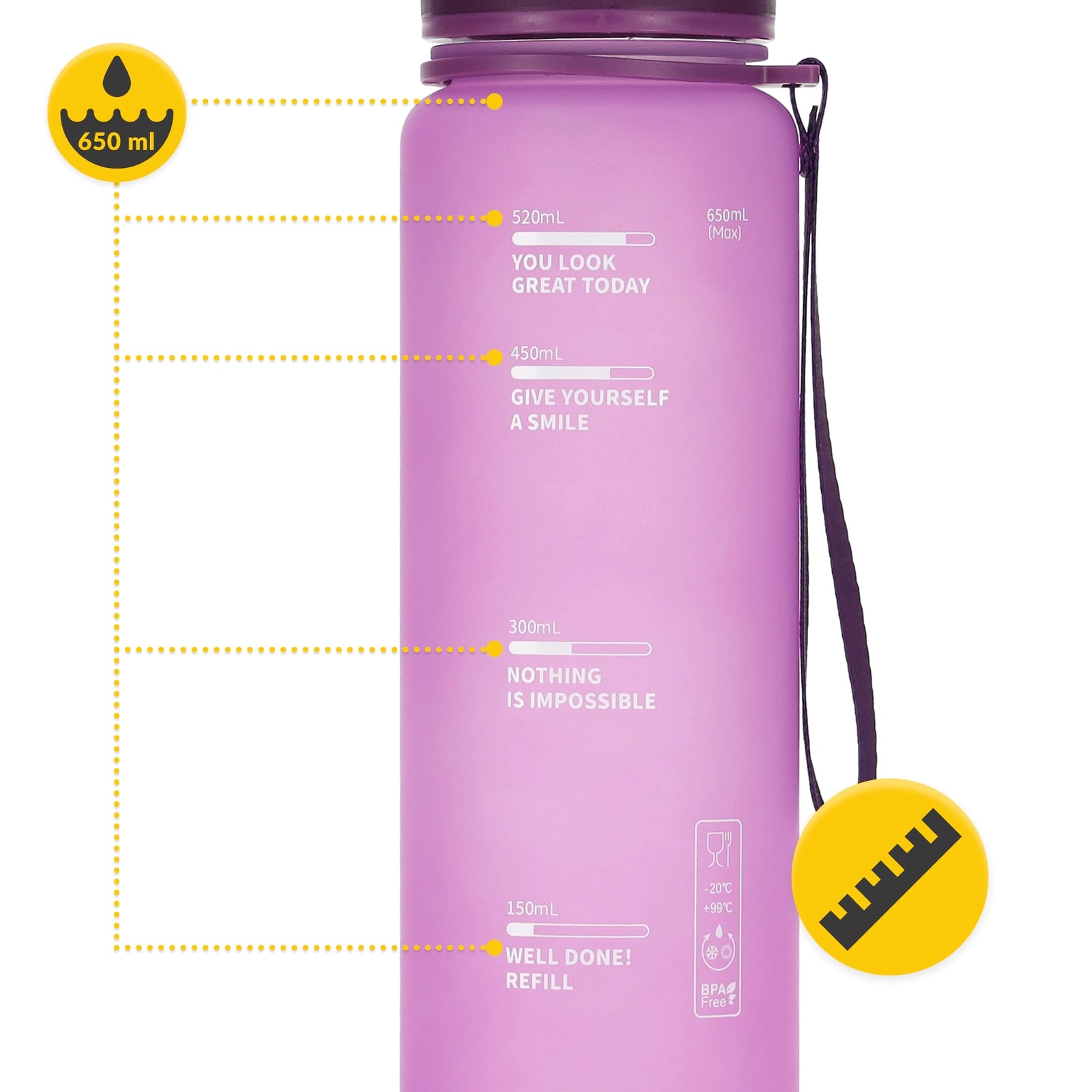Butelka sportowa na wodę 650 ml niebieska