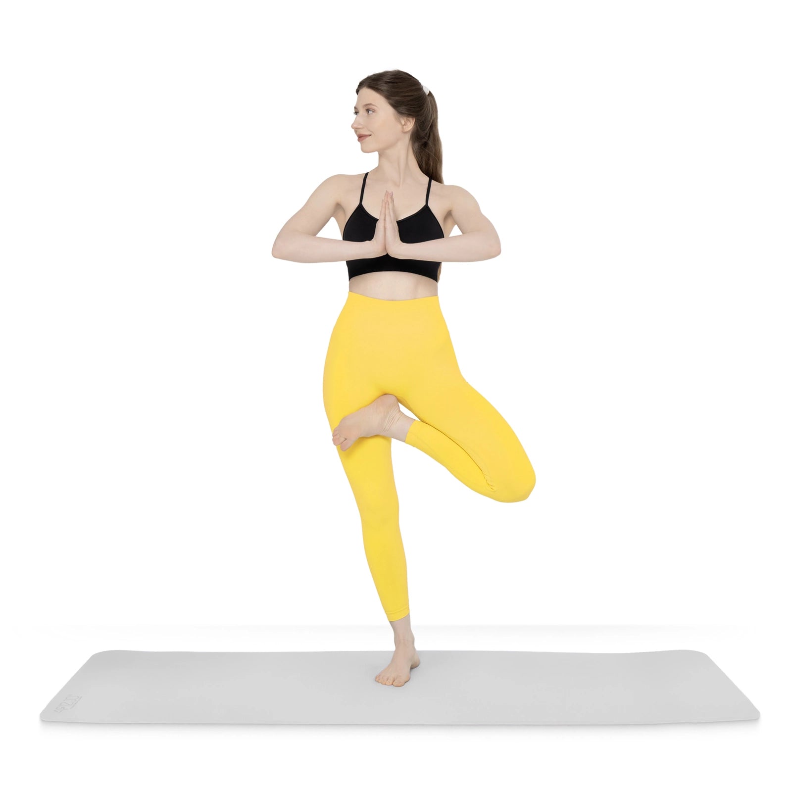 Mata do ćwiczeń i jogi antypoślizgowa TPE 0,6 cm fioletowa