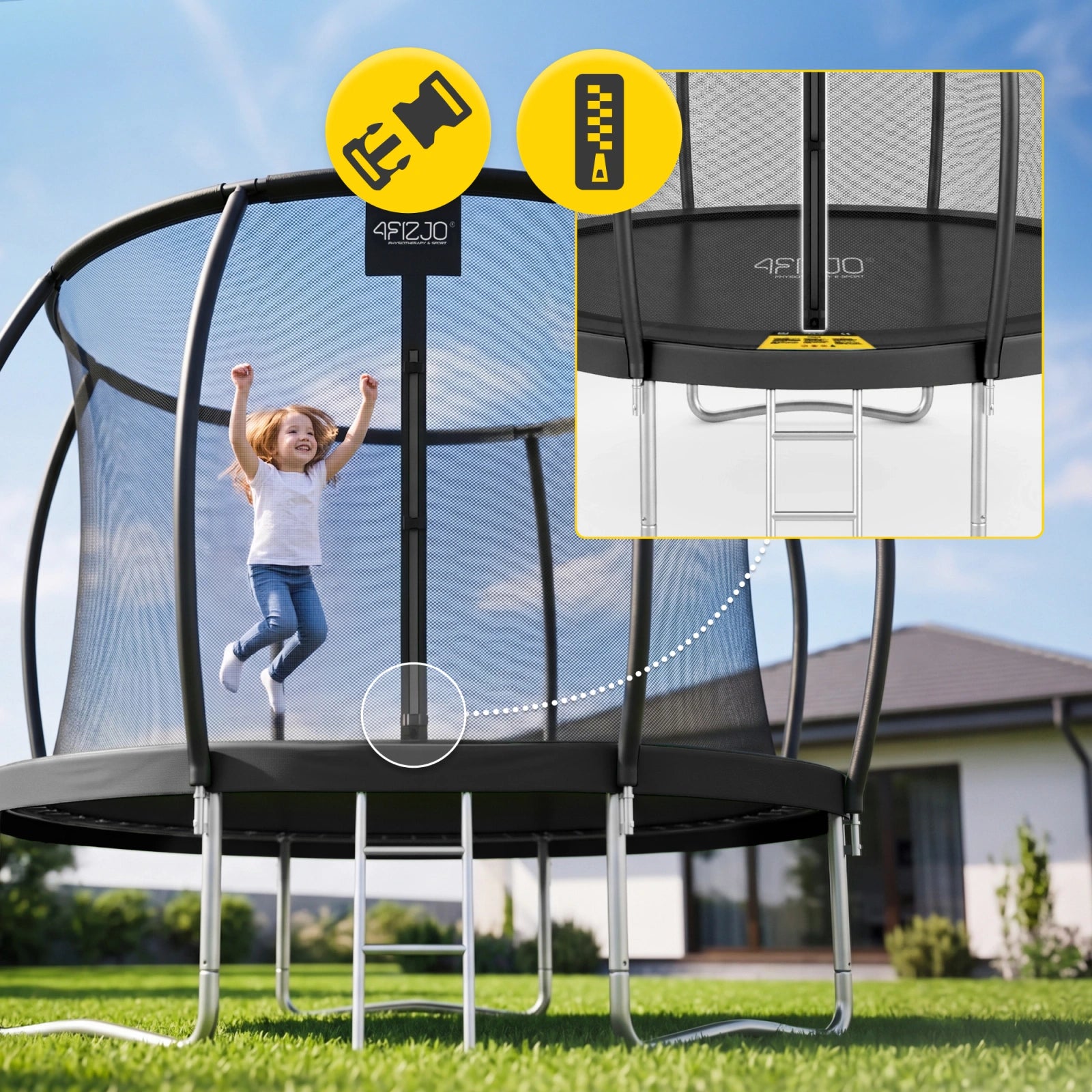 Trampolina ogrodowa dla dzieci CLASSIC 312 cm 10 FT