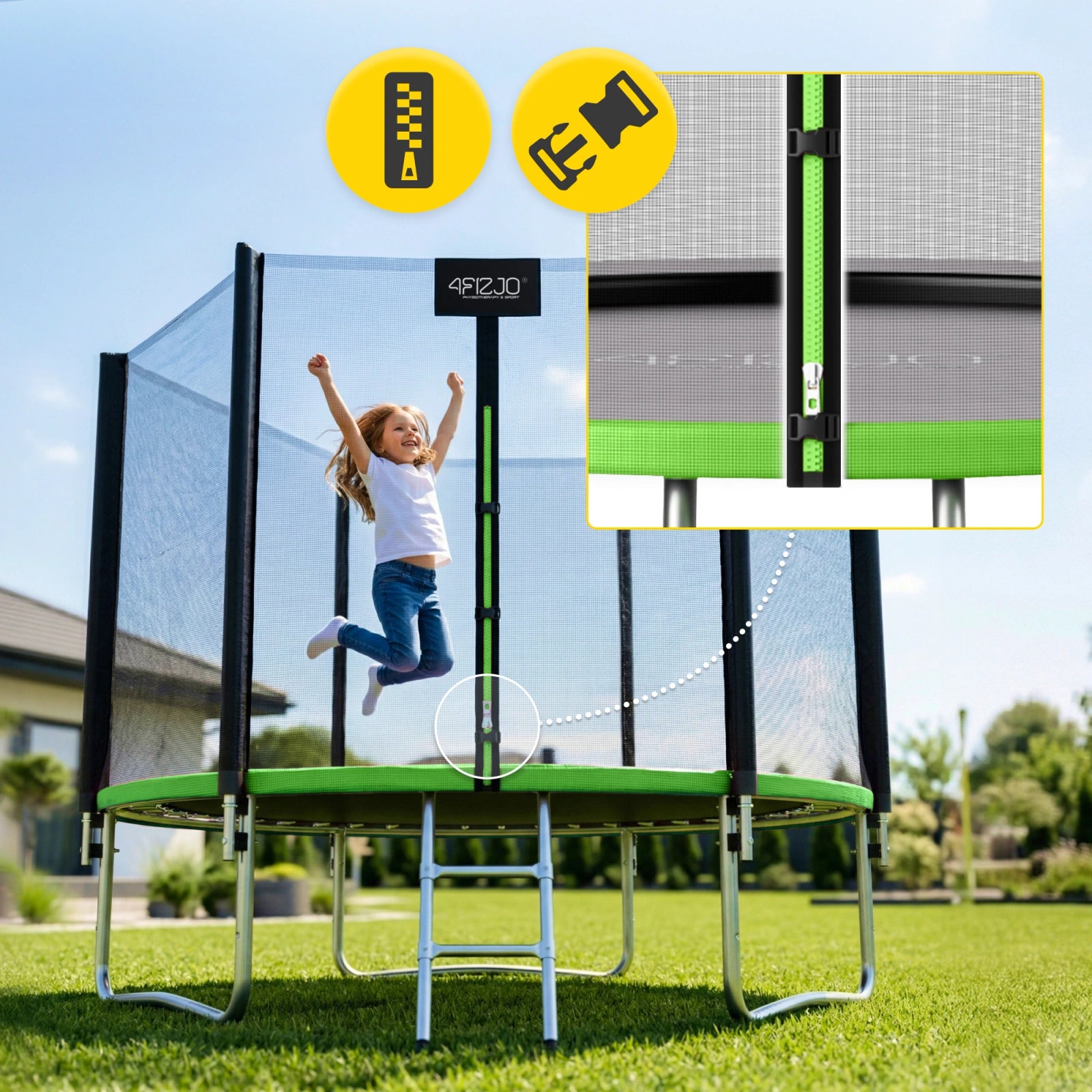 Trampolina ogrodowa dla dzieci CLASSIC 252cm 8FT
