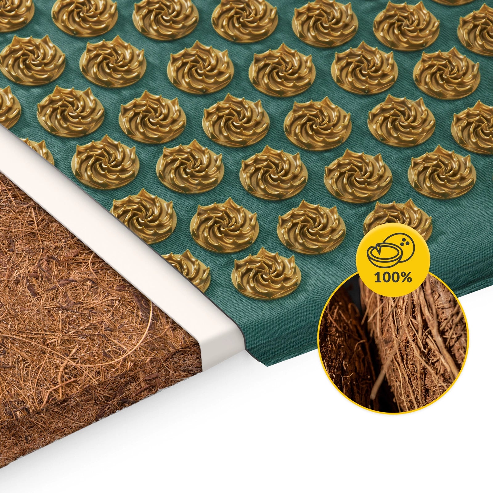 ECO Mata do akupresury z poduszką XL czarna