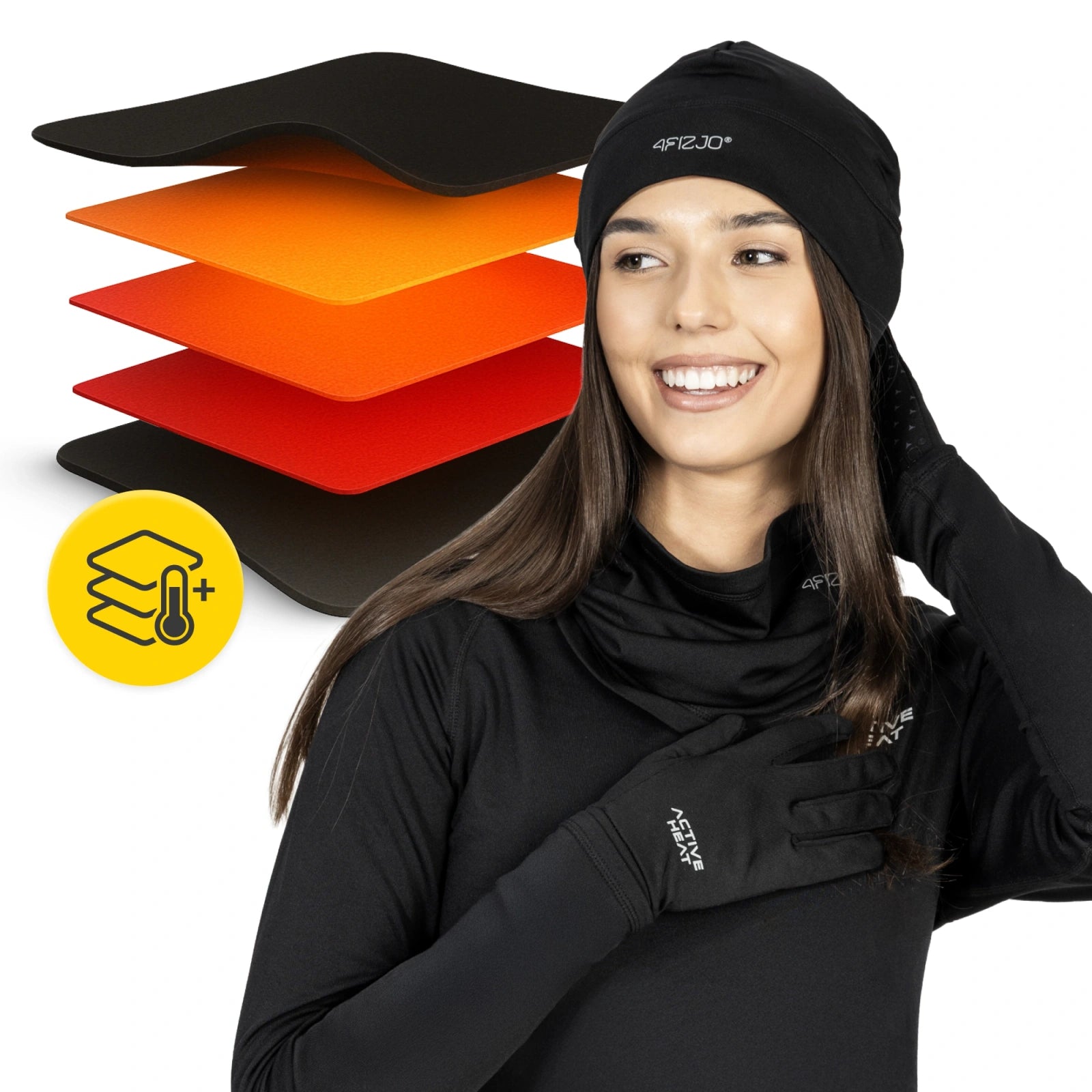 Zestaw termiczny unisex 3w1 - czapka + komin + rękawiczki L/XL