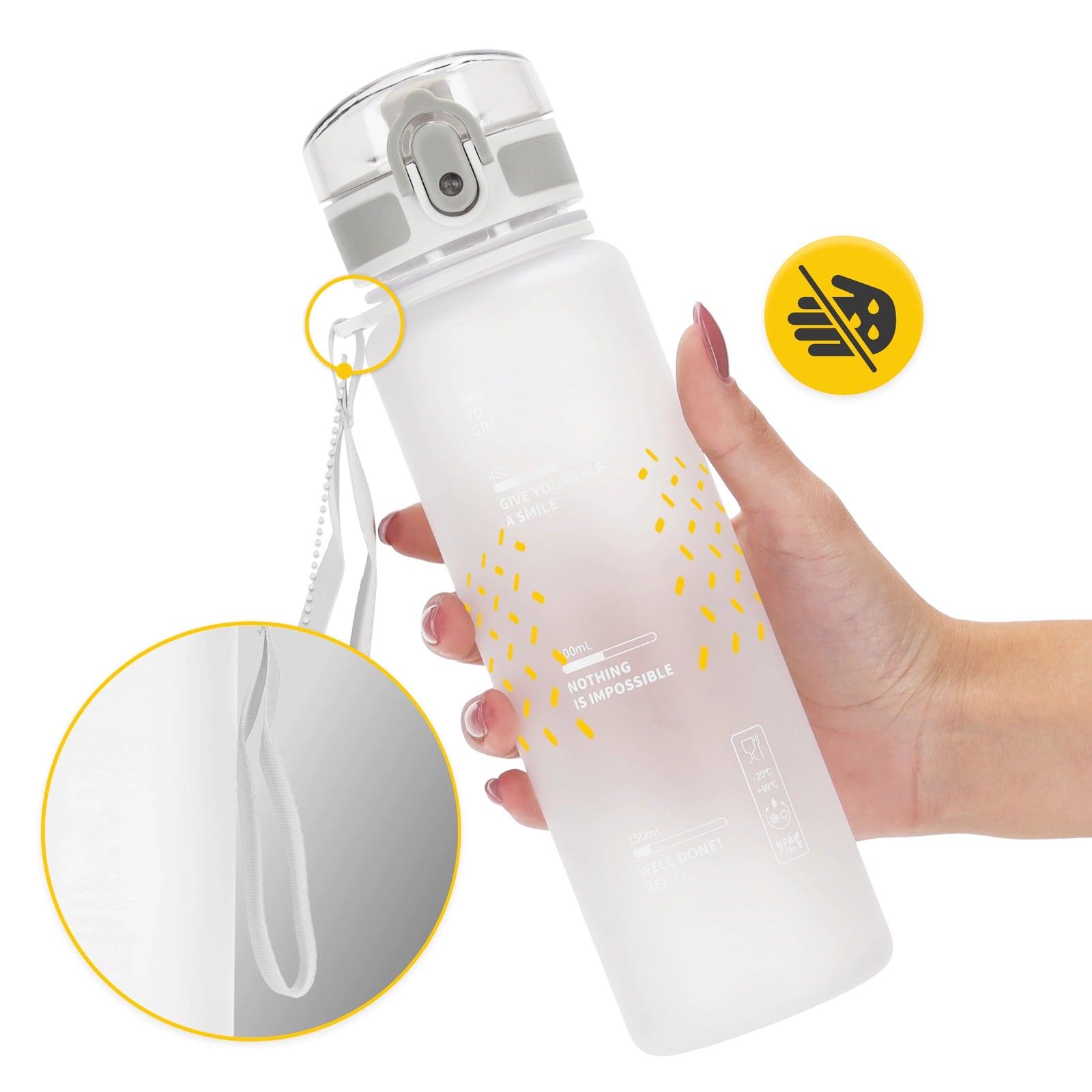 Butelka sportowa na wodę 650 ml niebieska