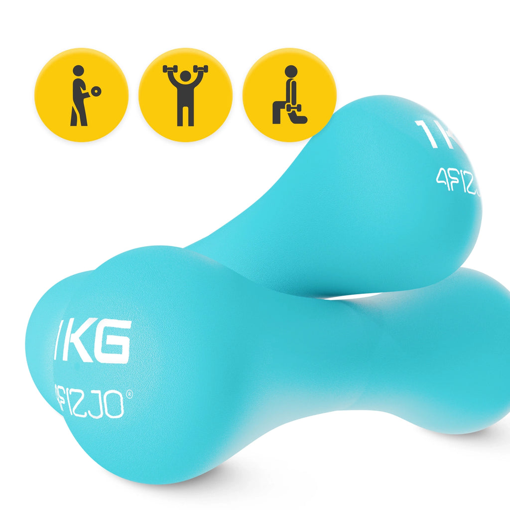 Hantelki żeliwne do ćwiczeń 8-shape 2 x 1 kg