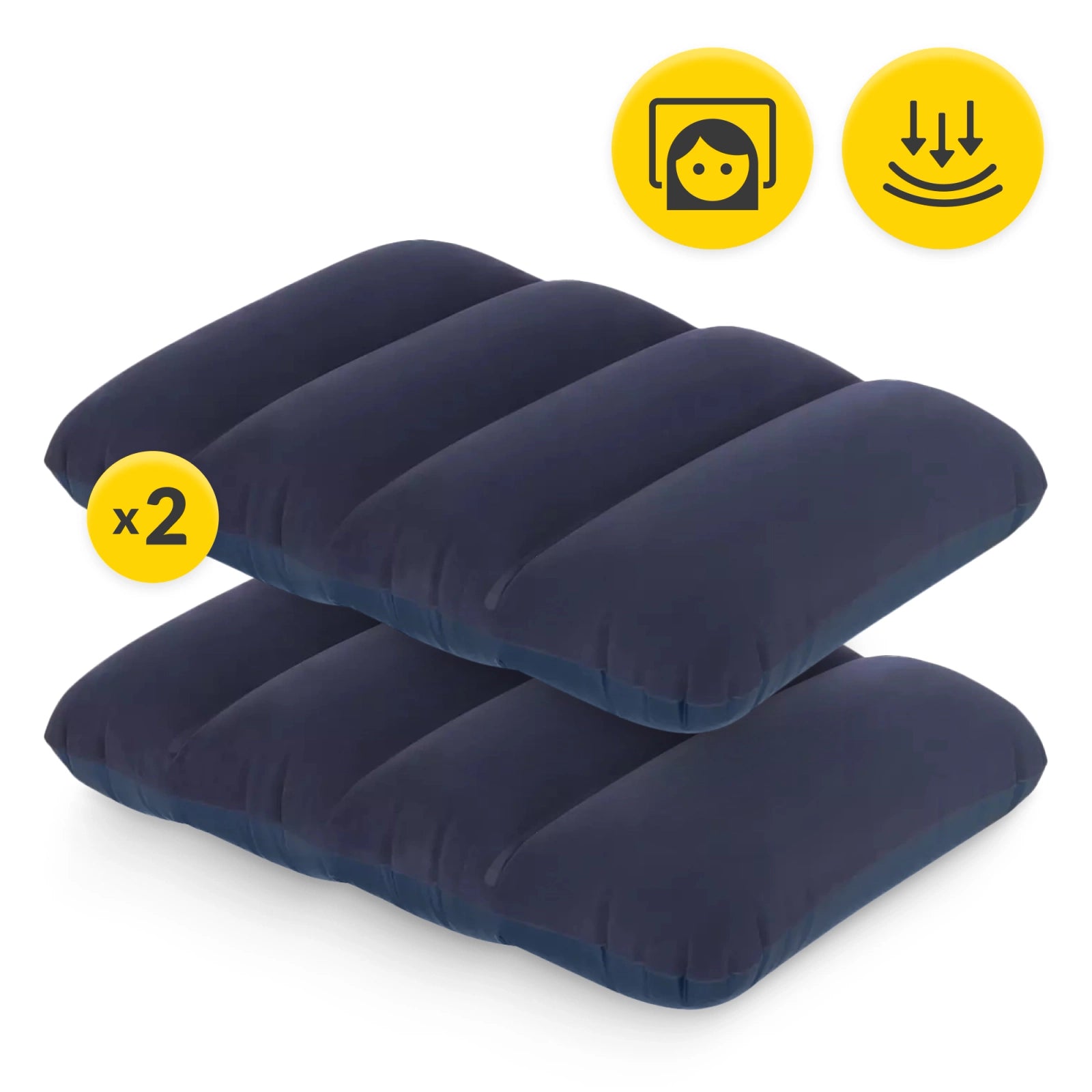 Materac dmuchany dwuosobowy  203 x 152 x 22 cm z pompką i poduszkami