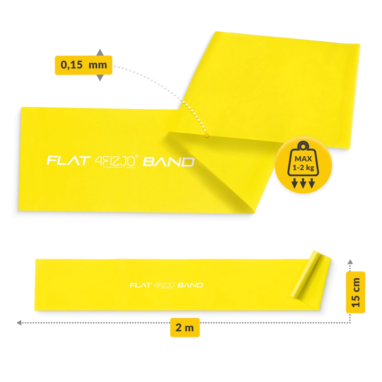 Taśma rehabilitacyjna FLAT BAND 1-2 kg