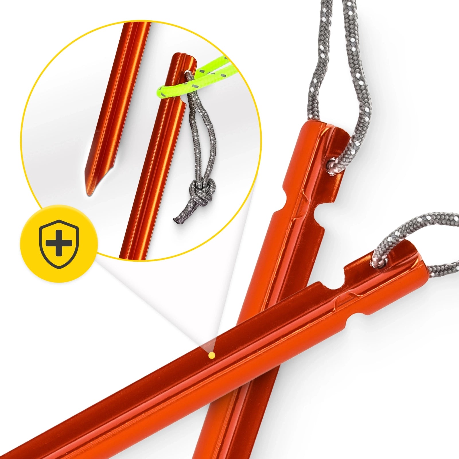 Zestaw aluminiowych śledzi do namiotu 15 cm 10 szt. - trójkątne