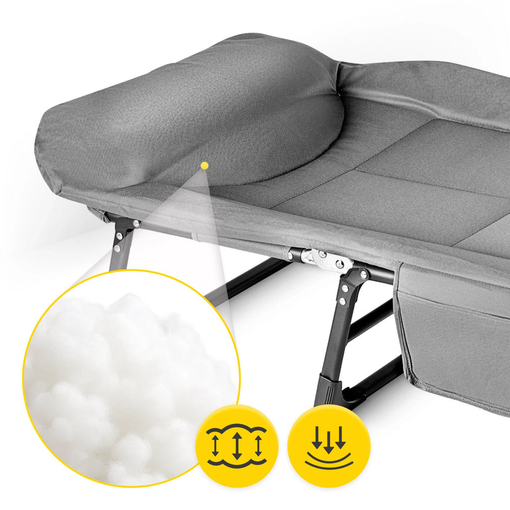 Krzesło turystyczne leżak składany  - szary