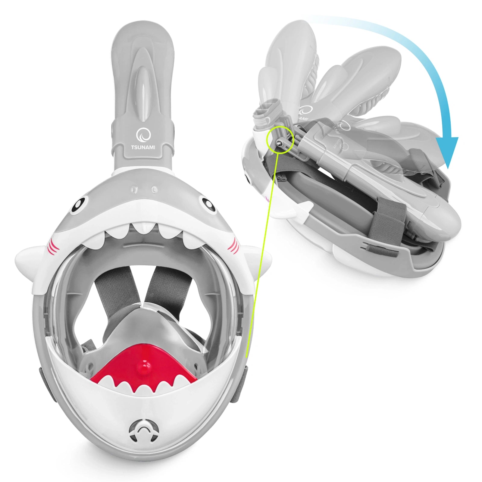 Maska do nurkowania dla dzieci  SHARK różowa