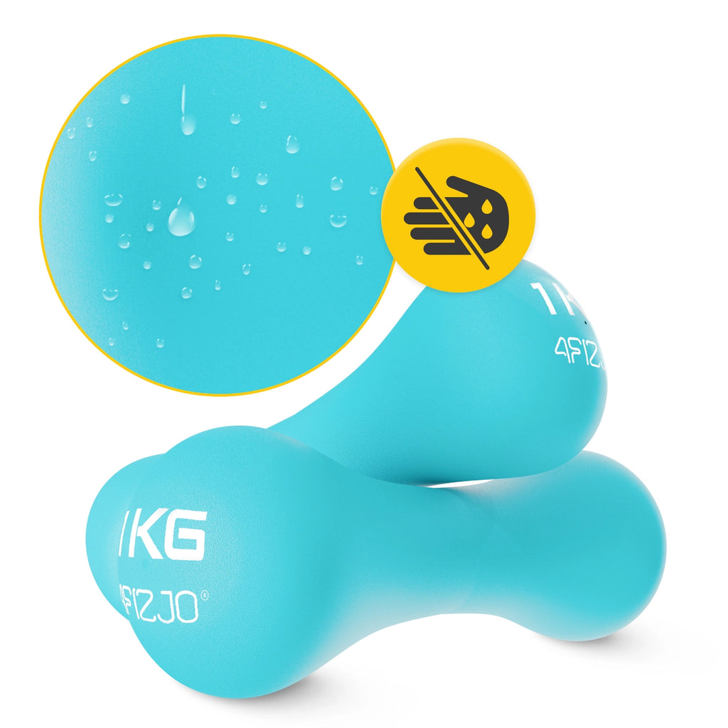 Hantelki żeliwne do ćwiczeń 8-shape 2 x 1 kg