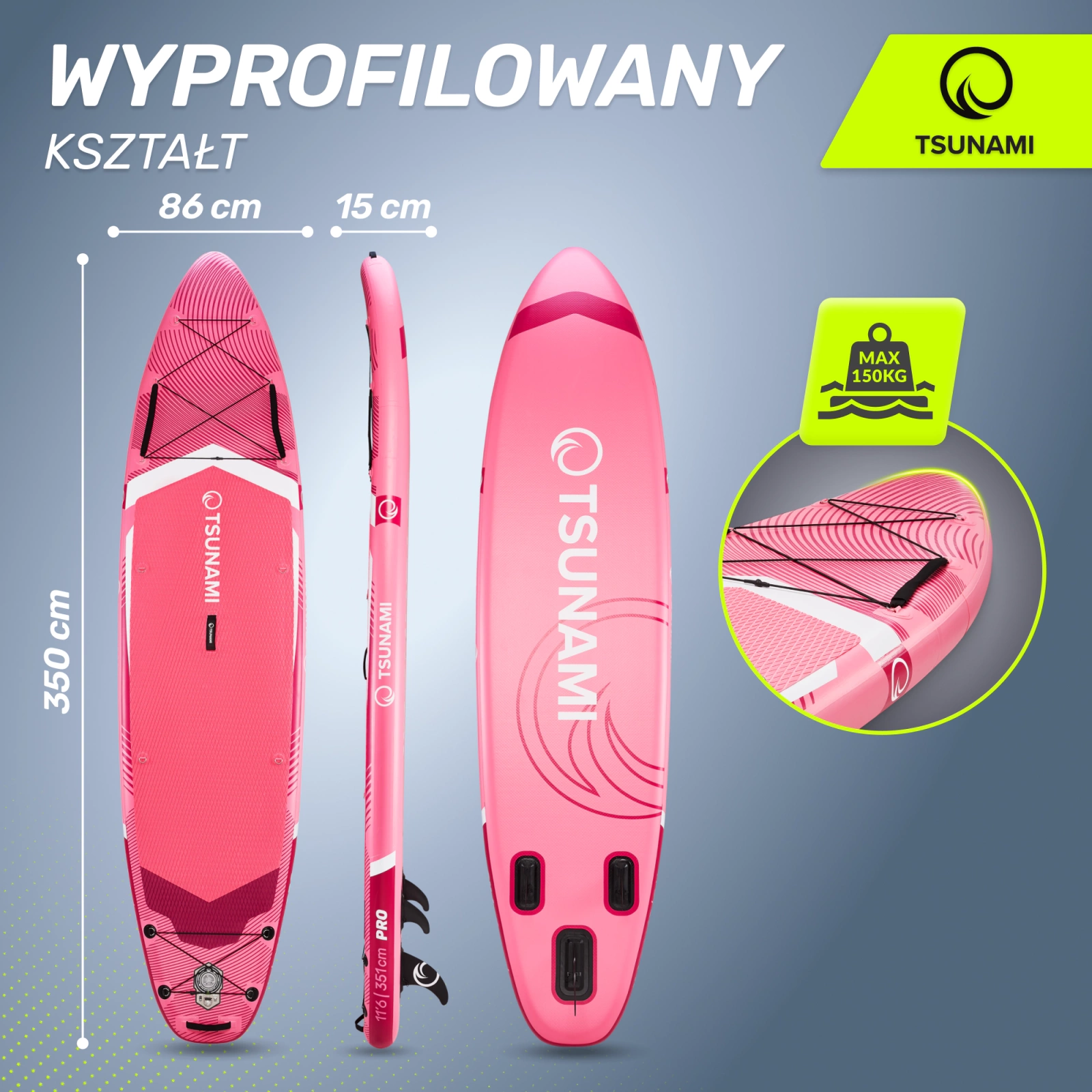 Deska SUP PRO  paddle board 350 cm T10