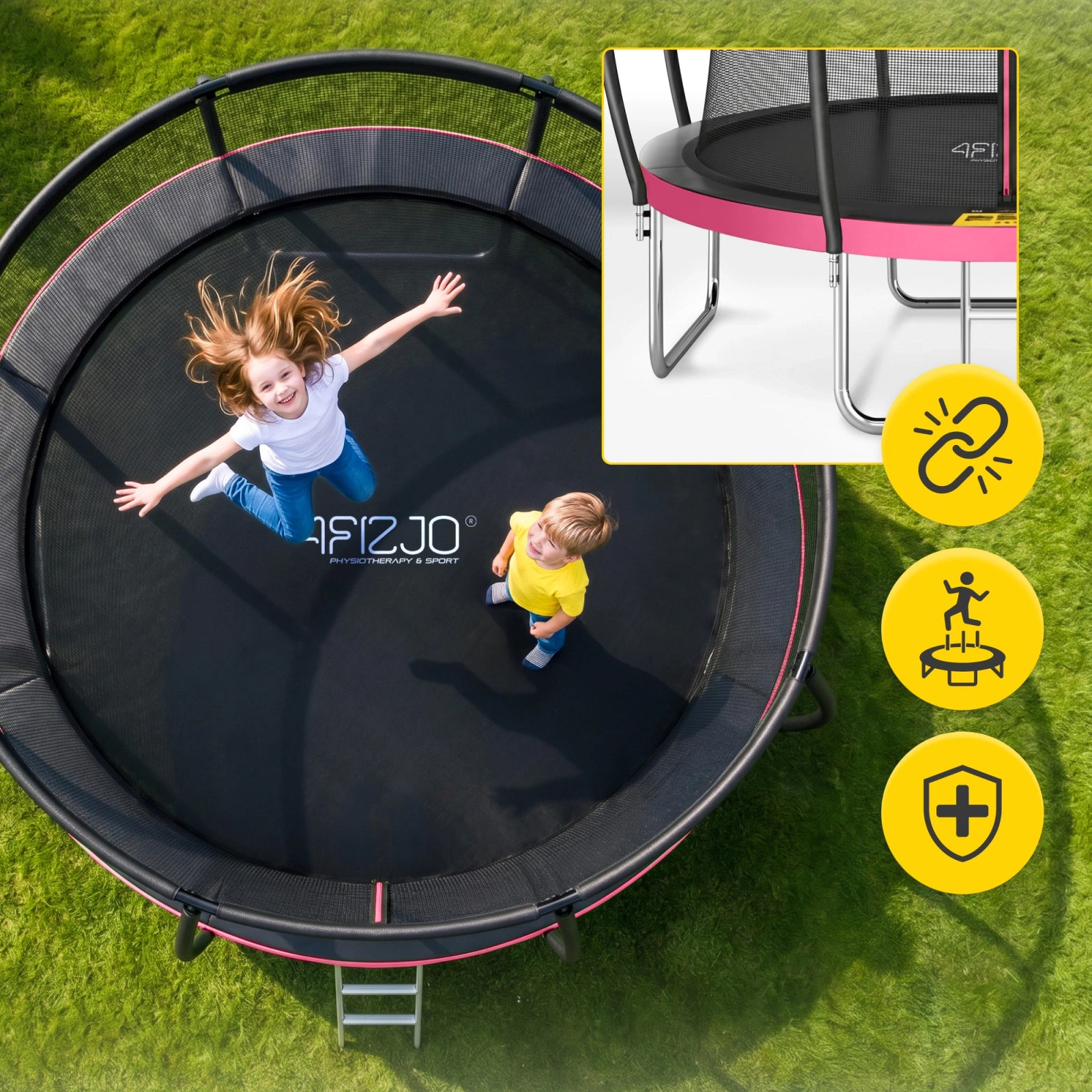 Trampolina ogrodowa dla dzieci PRO 366 cm 12FT