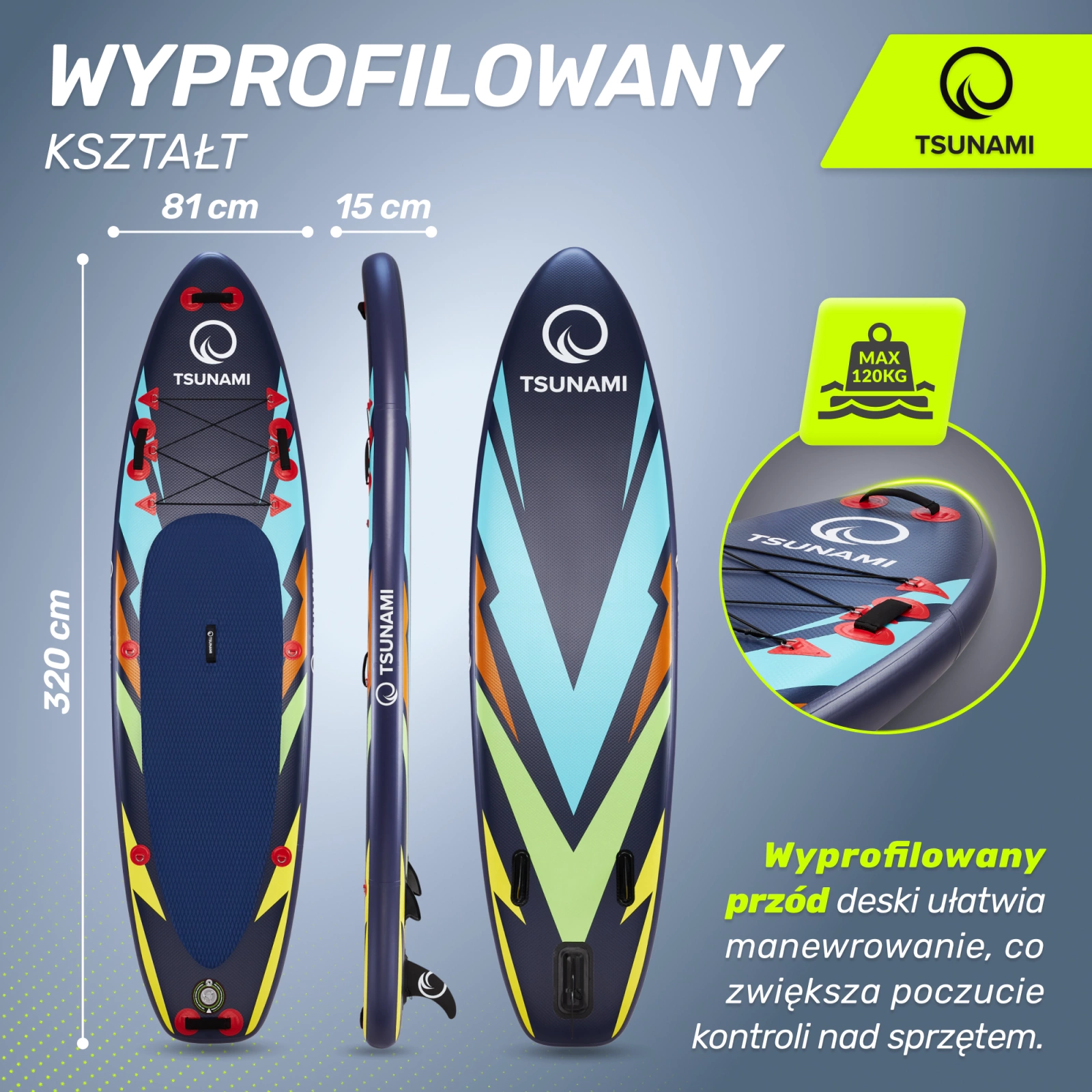 Deska SUP  paddle board 320 cm T08